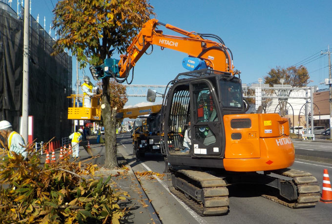 街路樹伐採工事 栃木柏尾線（道保全単）